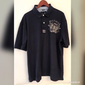 Tommy Hilfiger 2XL XXL Navy Polo with Spell Out